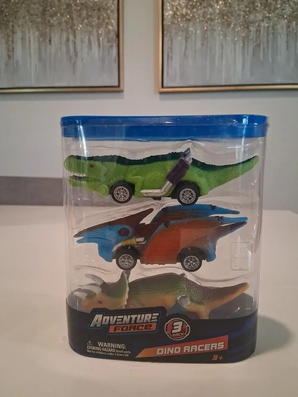 Adventure Force Dino Racers 3 Pack Dinosaur Toy Vehicles Cars Boys Ages 3+ NEW